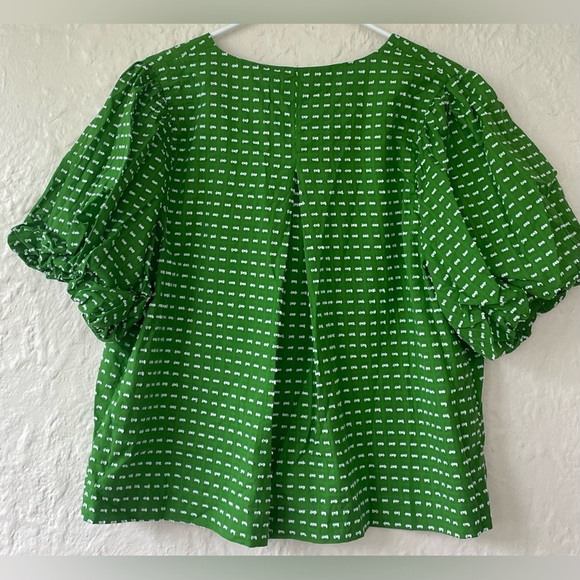 Kate Spade New York x Target Green/White Top, NWT, Sz Large Sold Out Everywhere - Picture 6 of 8